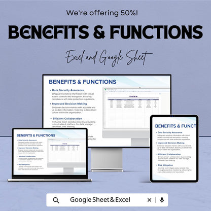 Data Inventory Template | Business Data Management Spreadsheet | Data Tracking and Organization Sheet
