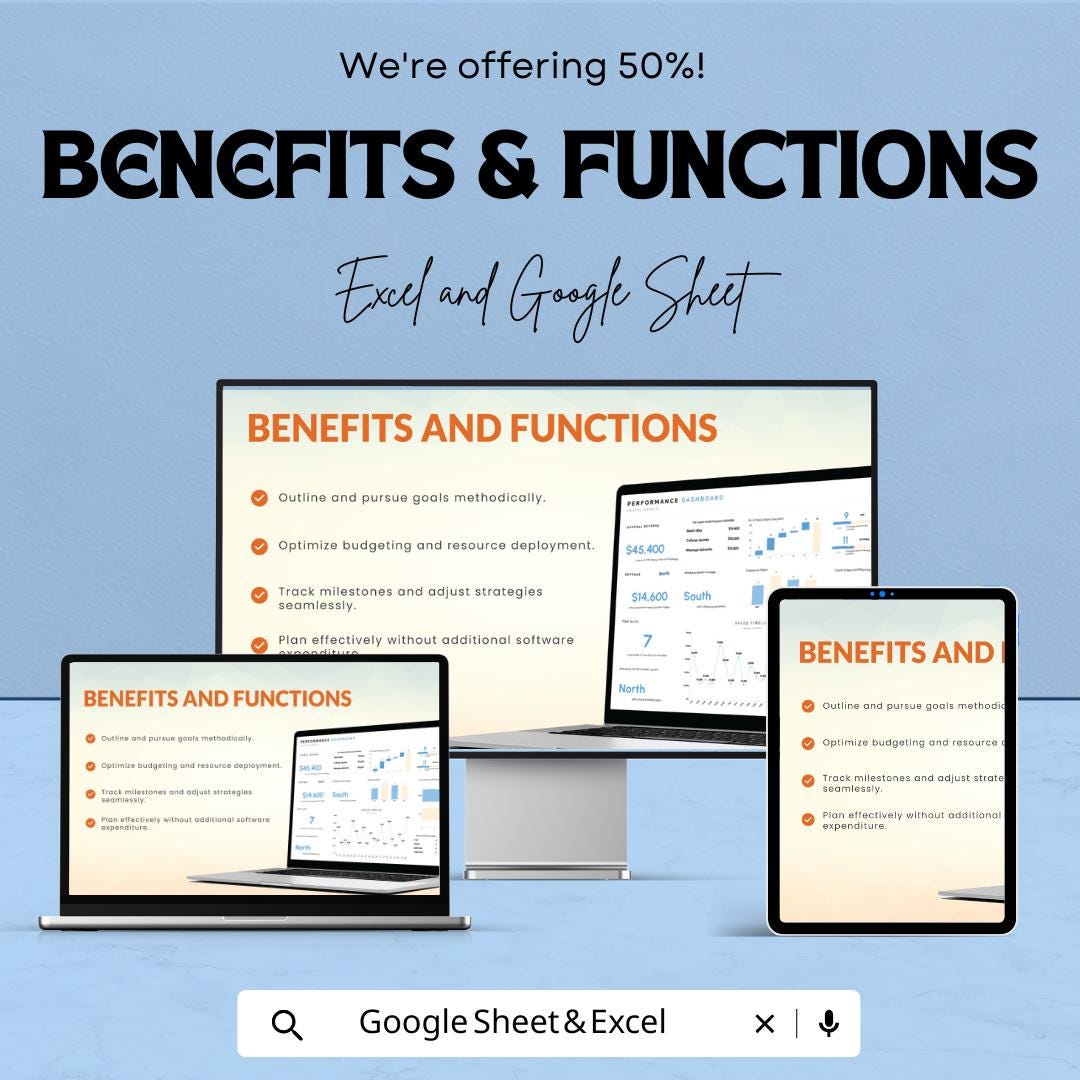 Travel Agency Performance Dashboard Template - Excel & Google Sheets - Track Revenue, Sales, and Customer Insights