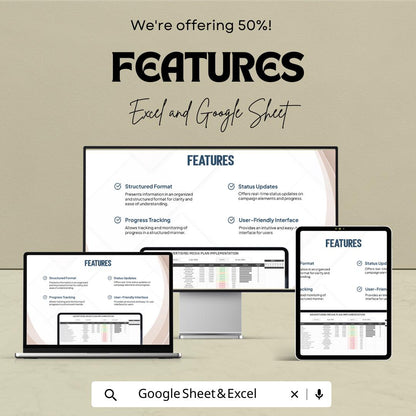 Advertising Media Plan Template | Marketing Campaign Planner | Media Schedule Tracker | Advertising Campaign Planner | Marketing Timeline