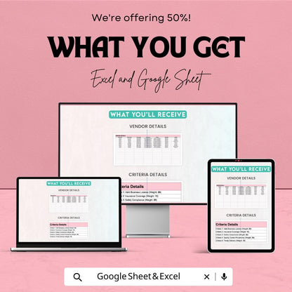 Administration Vendor Compliance Assessment Sheet | Google Sheet Template | Vendor Score Tracker | Compliance Scoring | Risk Mitigation |