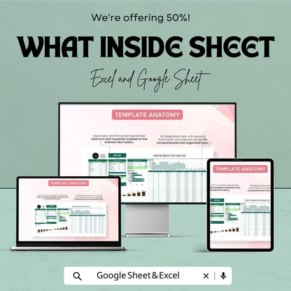 Startup Break Even Analysis Template | Excel & Google Sheets | Break Even Calculator | Business Financial Planning Spreadsheet