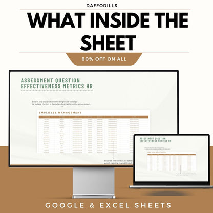 Assessment Question Effectiveness Metrics HR Template | HR Assessment Tool | Hiring Evaluation Sheet | Google Sheets HR