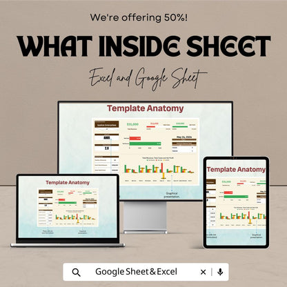 Account Efficiency Analysis Template | Finance Dashboard | Business Performance Tracker | Income Expense Report Template