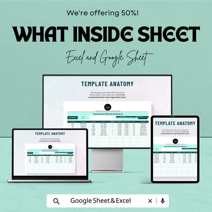 Administration Record Retention Schedule Template  | Document Retention Log | Records Management Tracker | Compliance Spreadsheet