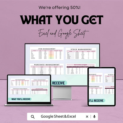 Bar Inventory Template | Excel and Google Sheets Bar Stock Management Spreadsheet | Liquor Inventory Tracker | Restaurant Inventory Sheet