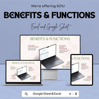 Startup Marketing Budget Template  | Marketing Budget Planner | Expense Tracker Spreadsheet | Small Business Budget