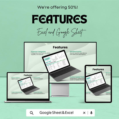 Monthly Expense for Small Business Sheet | Budget Tracking Excel & Google Sheets Template | Expense Log for Small Business |