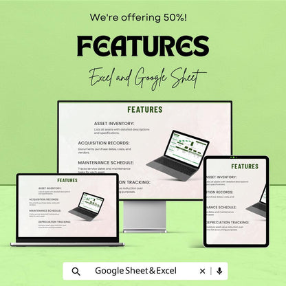 Administration Asset Management Sheet – Google Sheet – Asset Allocation, Budgeting, and Financial Summary Tool – Downloadable Template