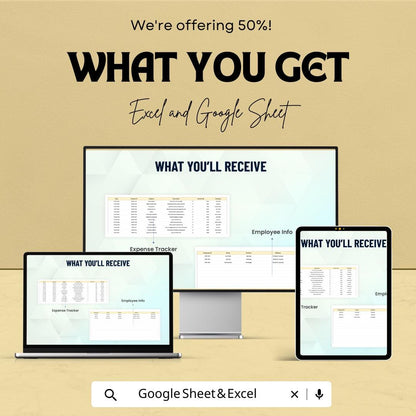 Proforma Expense Report Sheet | Excel and Google Sheets | Track, Analyze & Optimize Spending | Customizable | Instant Download