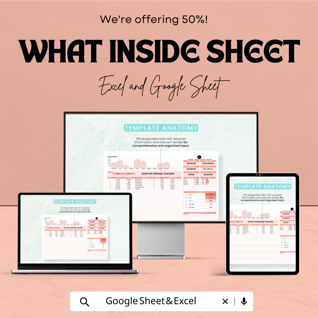 Administration Expense Tracker Template | Excel & Google Sheets | Business Expense Spreadsheet | Budget Tracker | Financial Management