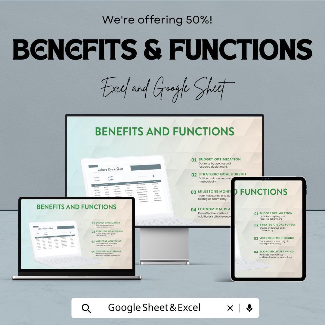 Welcome Sign-In Sheet | Excel & Google Sheets | Customizable | Easy Event Check-In Template