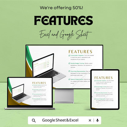 Project Budget Report Template Excel & Google Sheets | Project Cost Tracker | Budget Analysis Report | Expense Tracking Dashboard