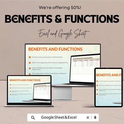 Sales Incentive Breakdown Template | Excel & Google Sheets | Commission Tracker | Sales Bonus Calculator | Incentive Plan Spreadsheet