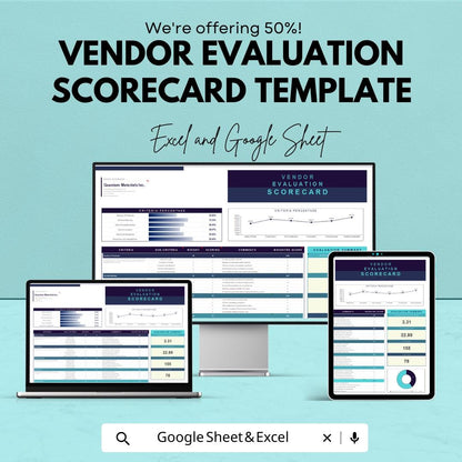 Vendor Evaluation Scorecard Template | Vendor Performance Tracker | Procurement KPI Dashboard