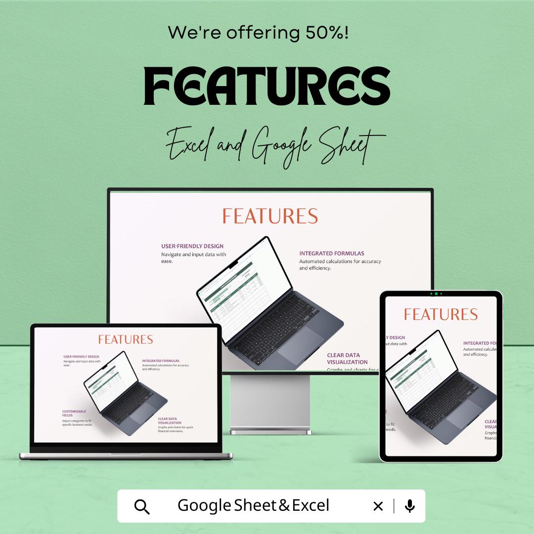 Coach Bookkeeping Template Google Sheet & Excel | Finance Tracker for Coaches | Coaching Business Expense Income Spreadsheet | 50% OFF