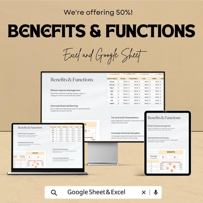 Annual Expense Tracker Template Excel & Google Sheets | Personal Budget Planner | Yearly Expense Spreadsheet | Finance Tracker Dashboard