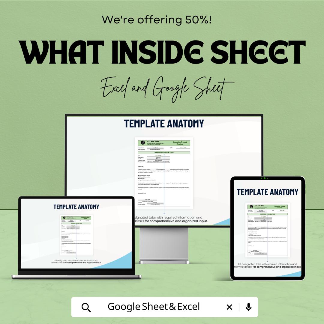 Accounting Proposal Template  | CPA Proposal Template | Bookkeeping Service Proposal | Editable Accounting Business Proposal