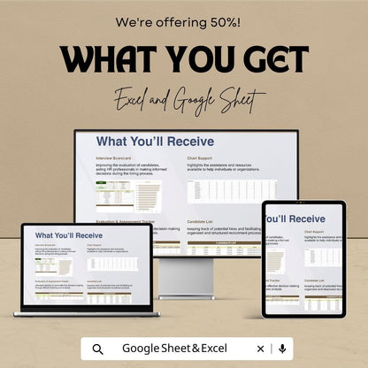 Interview Scorecard HR Template | Candidate Evaluation Form | Hiring Interview Rating Sheet | Excel & Google Sheets