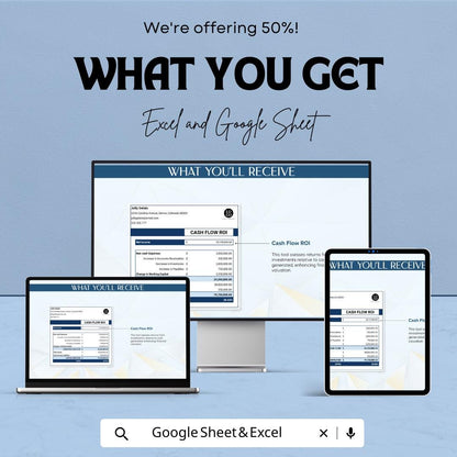 Marketing ROI Template | Return on Investment Calculator | Marketing Analytics Spreadsheet | Digital Download