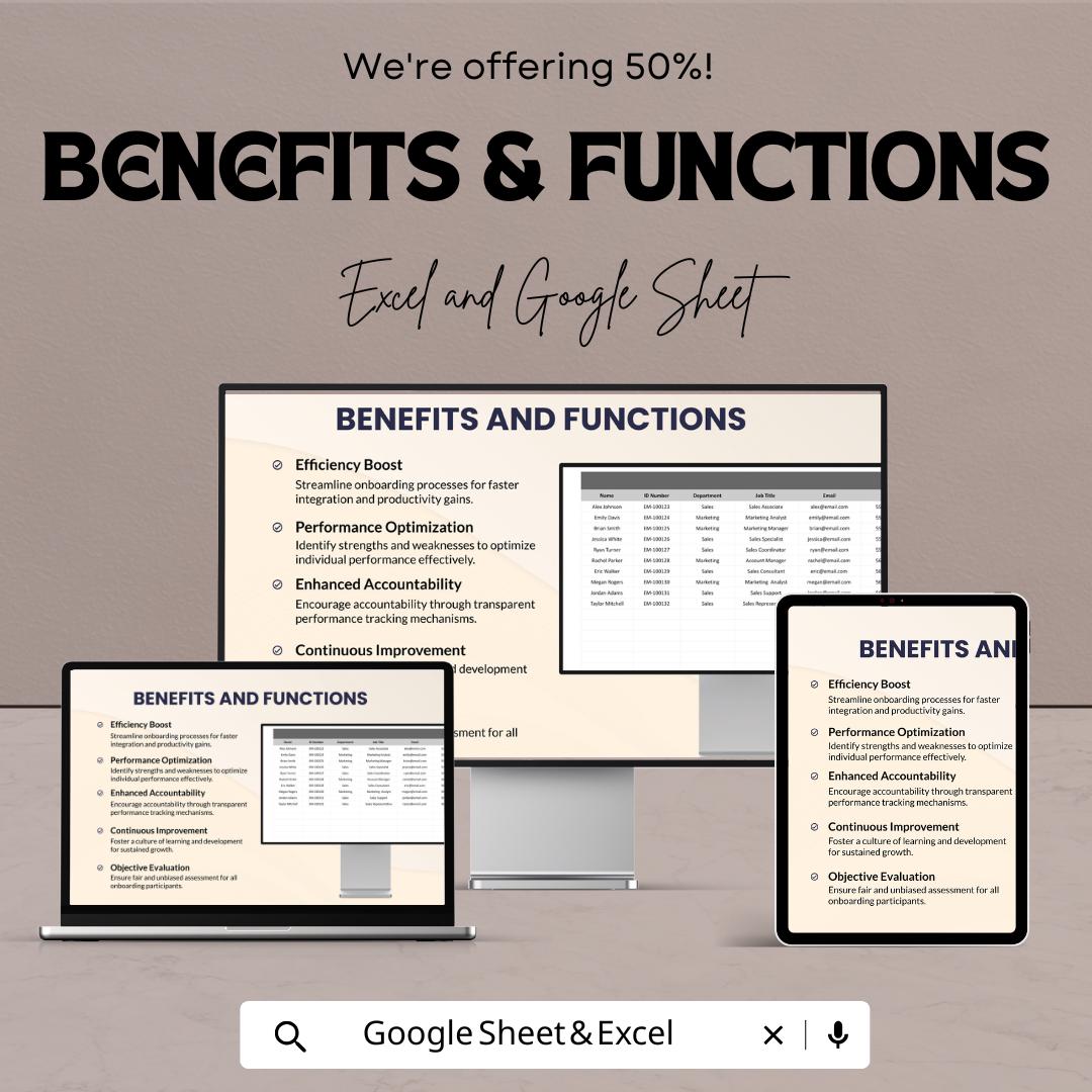 Sales Onboarding Assessment Scoresheet Template | Employee Evaluation Sheet | Sales Training Tracker | Performance Assessment Template Excel
