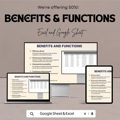 Sales Onboarding Assessment Scoresheet Template | Employee Evaluation Sheet | Sales Training Tracker | Performance Assessment Template Excel