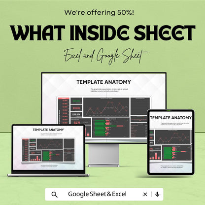 Administration Financial Dashboard – Excel and Google Sheets Template for Asset & Liability Tracking