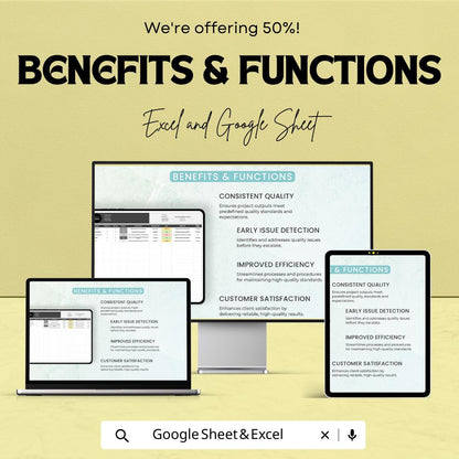Operations Quality Assurance Plan Template | QA Plan Spreadsheet | Excel & Google Sheets