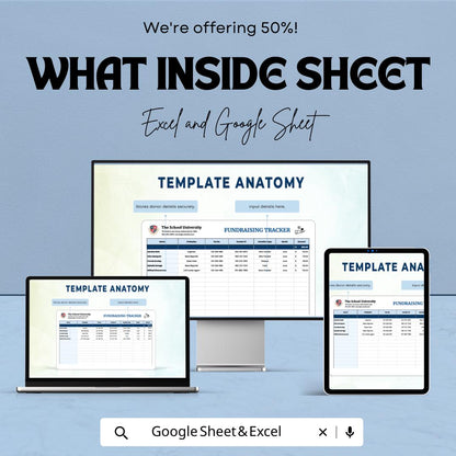 Fundraising Tracker Template | Donation Tracker  | Donor Database Spreadsheet | Nonprofit Fundraiser Planner | Charity Tracker