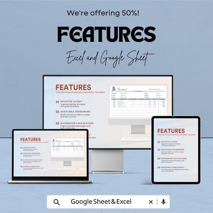 Estimation Template | Project Cost Estimator | Excel & Google Sheets Budget Planner | Work Estimate Sheet for Businesses