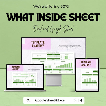 Monthly Budget Spreadsheet Template | Income and Expense Tracker | Google Sheets and Excel Template | Finance Tracker | Budget Planner Sheet