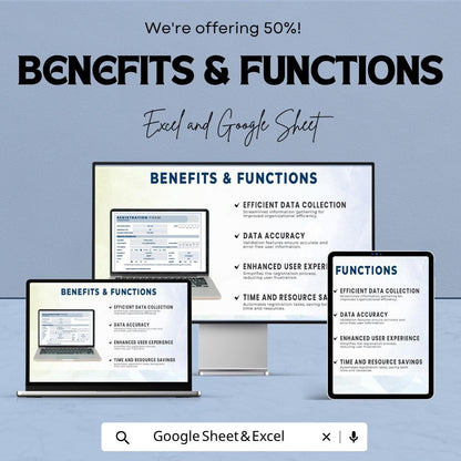 Registration Form Template | Client Intake Form | Signup Form Spreadsheet | Excel & Google Sheets | Event Registration Tracker