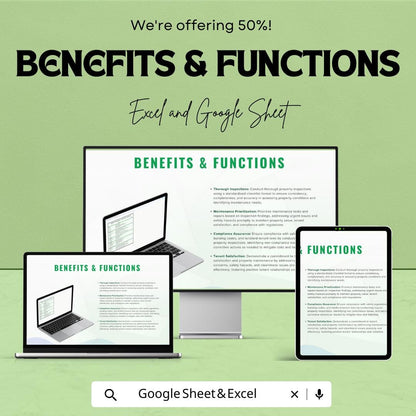 Property Management Inspection Checklist Sheet | Google Sheets Template | Property Inspection, Maintenance & Tenant Satisfaction |