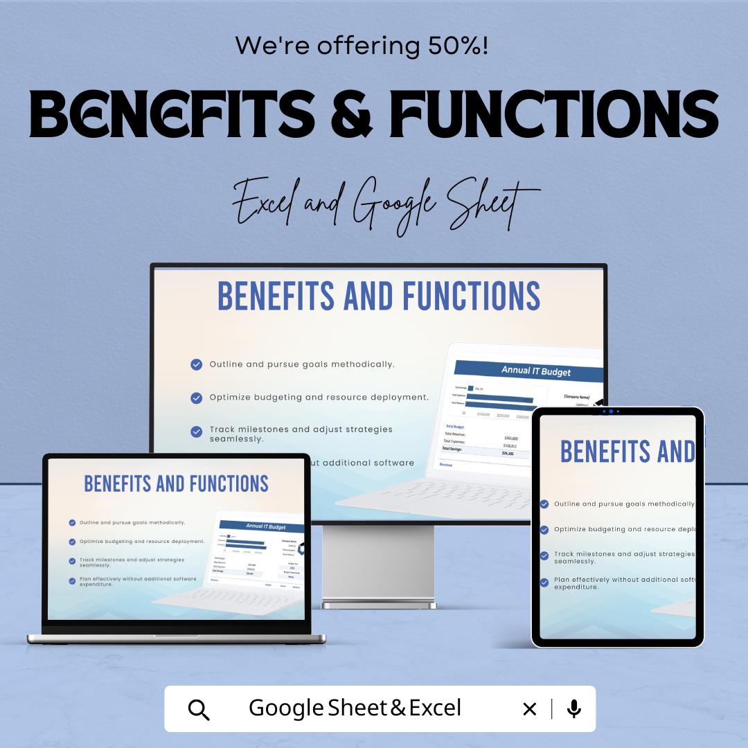 Annual IT Budget Template | IT Budget Spreadsheet | Excel & Google Sheets | Technology Expense Tracker | Business Budget Planner