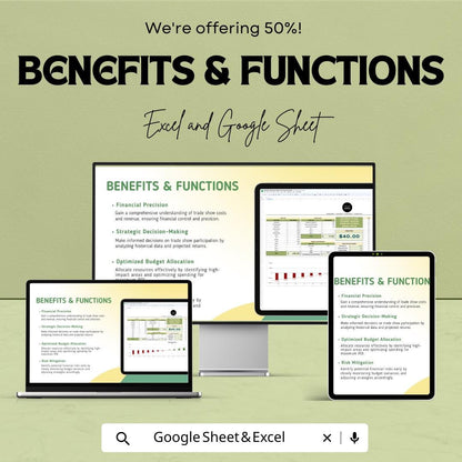 Marketing Trade Show Break-Even Analysis Template | Event ROI Calculator | Trade Show Cost Analysis Spreadsheet
