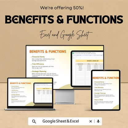Marketing Speaker & Artist Payment Tracker Template | Income and Expense sheet | Finance Tracker | Event Payment Log | Digital Download