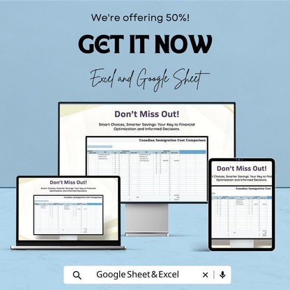 Cost Comparison Template | Price Analysis Spreadsheet | Cost Calculator | Supplier Comparison Sheet | Business Budget Tool
