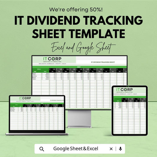 Dividend Tracker Spreadsheet | Investment Income Tracker | Dividend Tracking Excel | Passive Income Tracker | Google Sheets Dividend