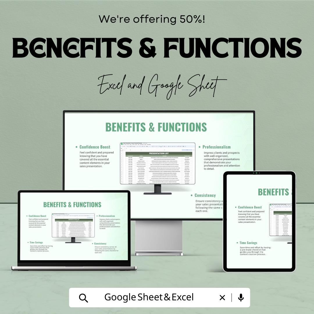 Sales Presentation Content Checklist Template | Sales Pitch Planner | Presentation Planning Tool | Sales Meeting Checklist