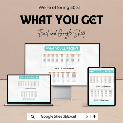 Emergency Staffing Roster Template | Excel and Google Sheets | Emergency Staff Schedule, Shift Assignment & Crisis Response Planner