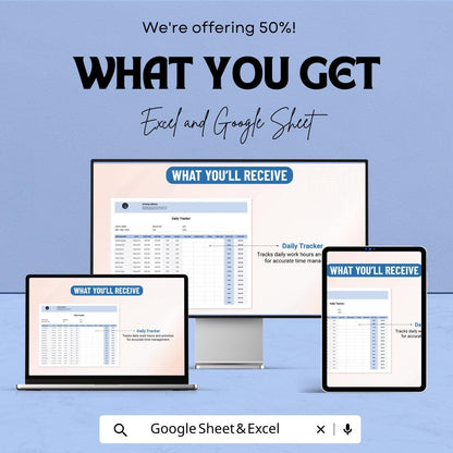 Timesheet Calculator Sheet | Payroll & Work Hour Tracker in Excel and Google Sheets