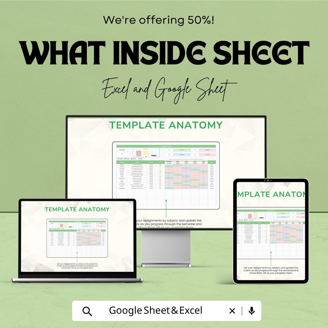 Assignment Matrix Template | RACI Matrix Spreadsheet | Task Management Tracker | Excel & Google Sheets | Team Assignment Planner Dashboard