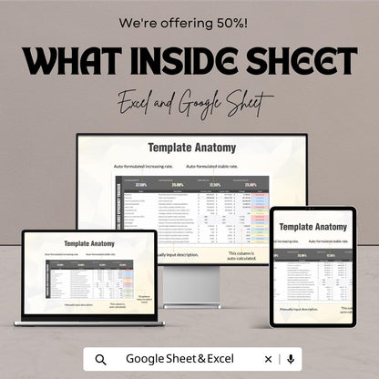 Financial Cost Efficiency Tracker Template | Cost Analysis Spreadsheet | Budget Efficiency Dashboard | Business Finance Tracker