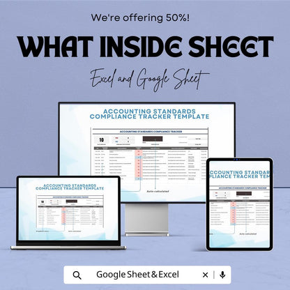 Accounting Standards Compliance Tracker Template | Accounting Compliance Checklist | Audit & Standards Tracking Tool
