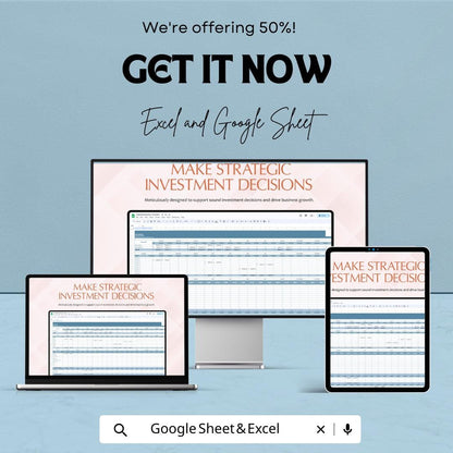 Capital Budgeting Spreadsheet | Excel & Google Sheets Template | Financial Planning and Investment Tool | Business Budgeting