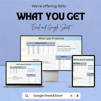 Inventory Report Sheet - Excel & Google Sheets Template for Tracking and Managing Stock