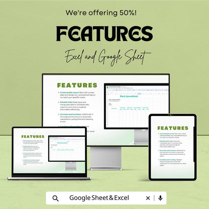 Blank Spreadsheet Template | Excel and Google Sheets | Customizable Accounting Sheet | Business Finance Tracker | Editable Data Sheet
