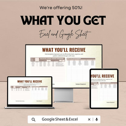 Sales Collateral Design Versioning Template | Excel & Google Sheets | Marketing Version Control Tracker | Creative Asset Management