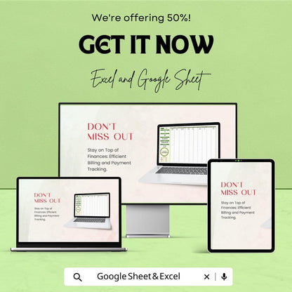 Legal Client Billing and Payment Tracker Template | Law Firm Invoice & Payment Tracking Spreadsheet | Excel and Google Sheets