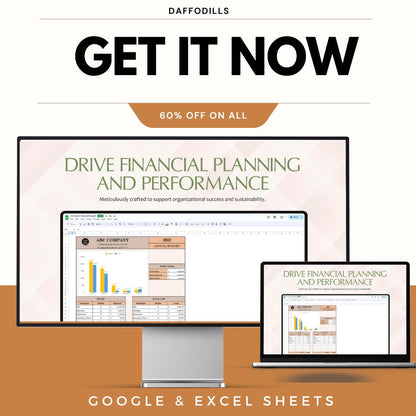 Company Annual Budget Template, Annual Business Budget Spreadsheet, Yearly Financial Planner, Expense Tracking Tool, Google Sheets Excel