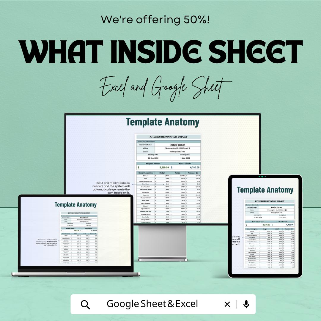 Monthly Cash Flow Forecast Template | Business Budget Planner | Financial Projection Spreadsheet | Cash Flow Management Tracker |